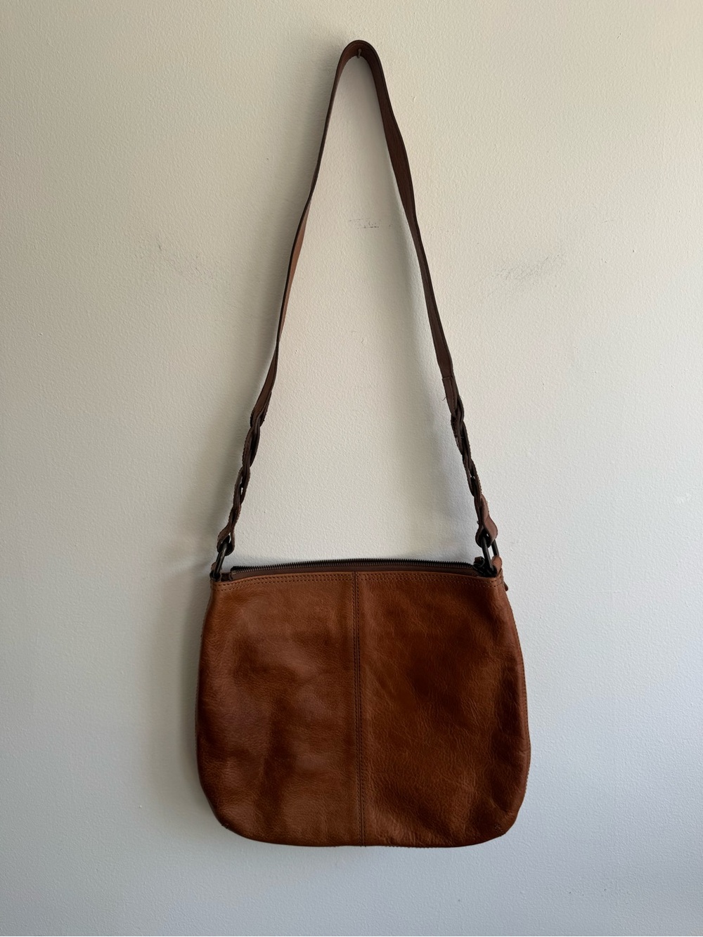 Banana Republic Genuine Leather Shoulder Bag Hobo Bag Crossbody - Picture 3 of 15